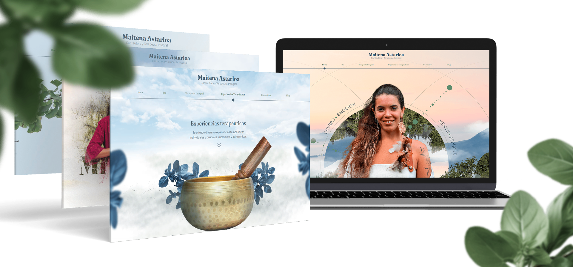 Aplicaciones web de Maitena Astarloa: vistas del sitio en distintos dispositivos