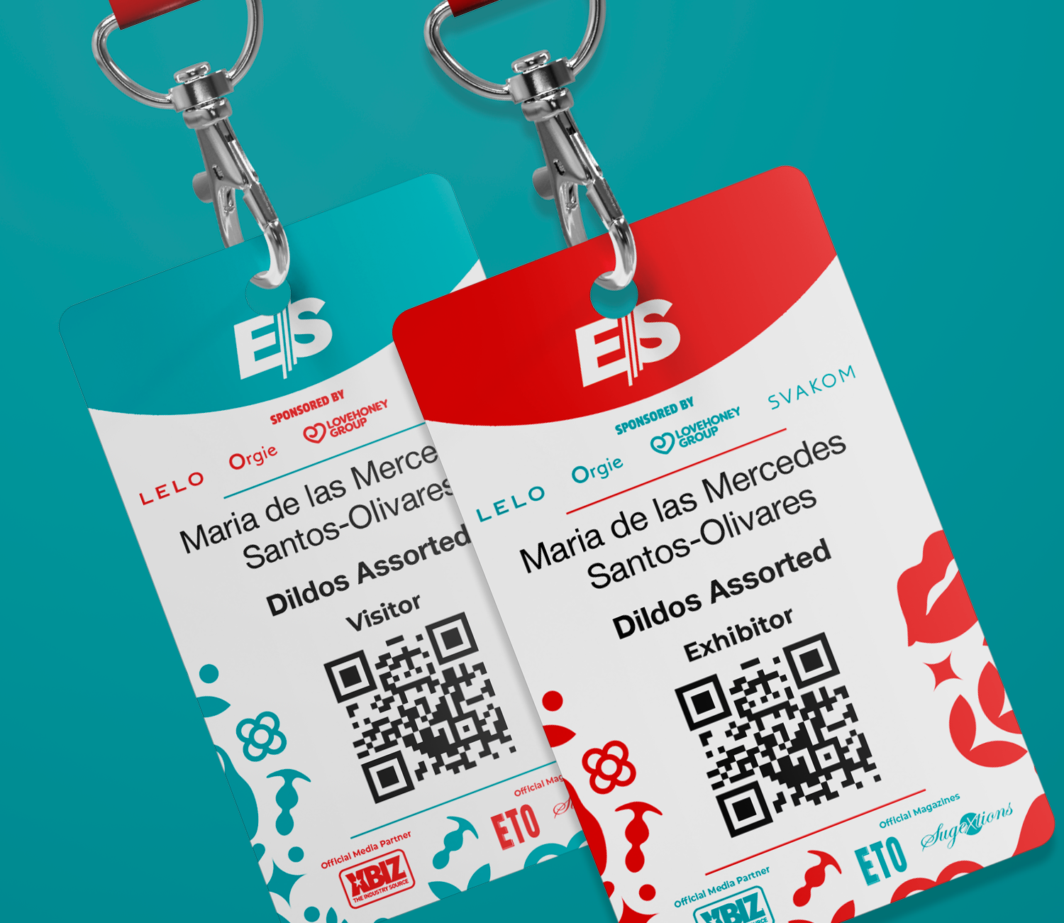 Acreditaciones de visitante y expositor diseñadas para EroSpain