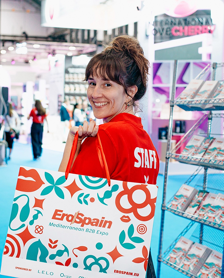 Bolsa de tela EroSpain con el sistema gráfico de la feria